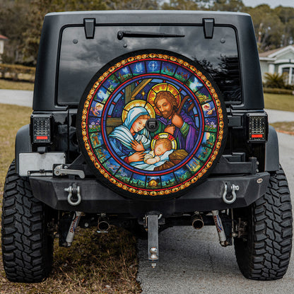 Jesus Christmas Car Spare Tire Covers - Gift For Campers
