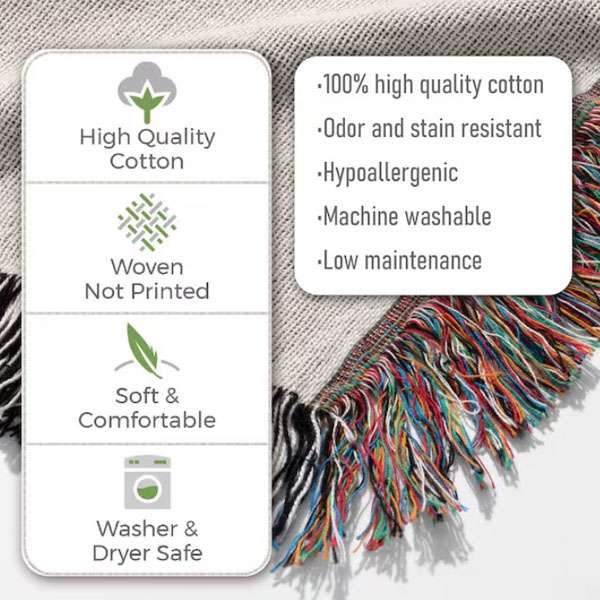 And To The Ocean I Go To Lose My Mind And Find My Soul Woven Throw Blanket Art - Bible Verse Boho Blanket - Christian Inspirational Decor