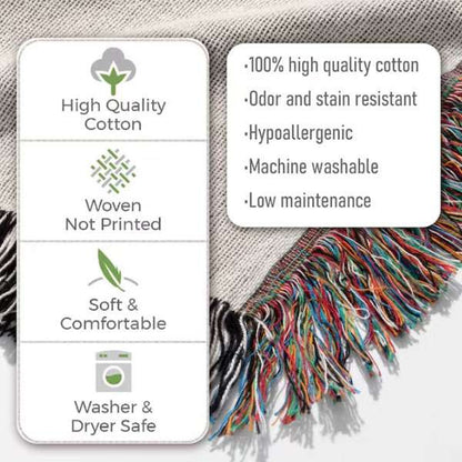 Amor Of God Warrior Of Christ Woven Throw Boho Blanket - Christian Home Decor - Religious Art