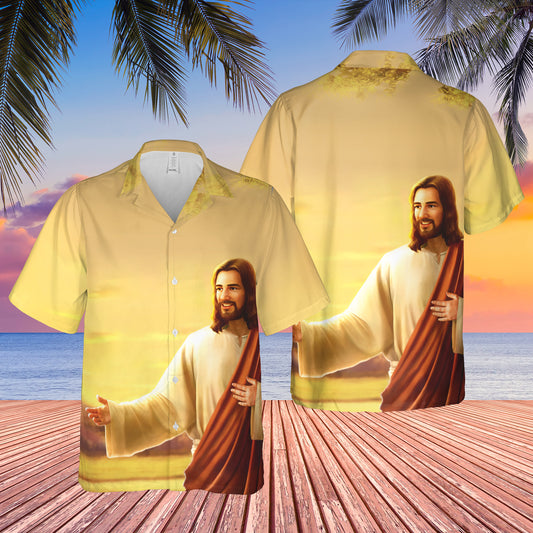 Jesus Smile Christian Hawaiian Shirt - Hawaiian Beach Shirts for Men Women