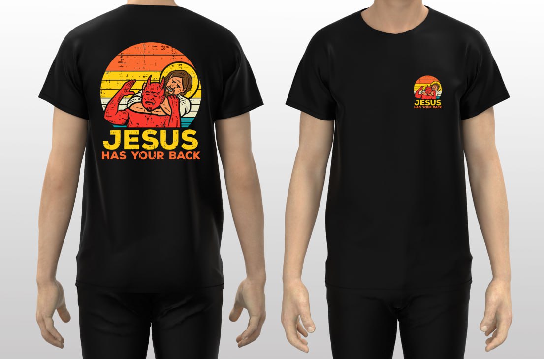 Jesus Has Your Back 3D T-Shirt