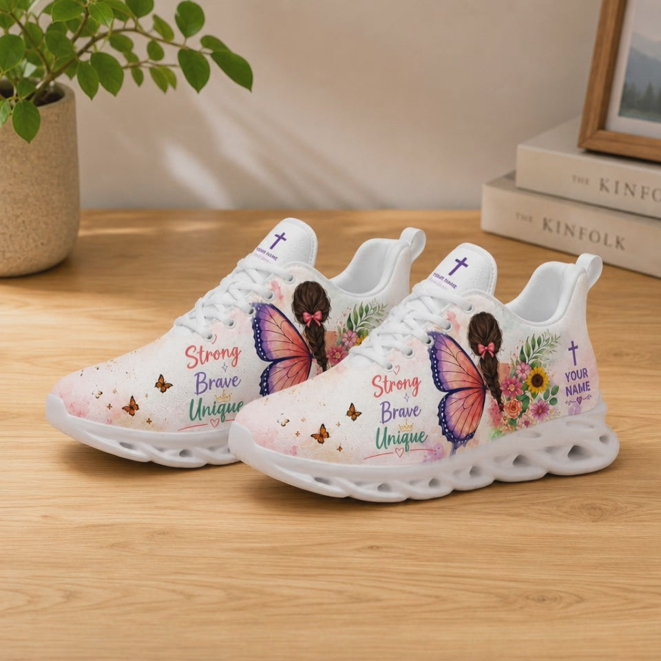 Product video showcase of Custom Name Strong Brave Unique Max Soul Shoes highlighting text personalization fields