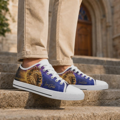 Custom Name Lion Of Judah Graphic Personalized Low Top Shoes
