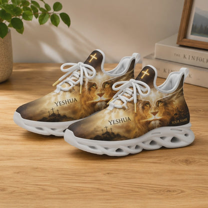 Custom Name Lion Of Judah Max Soul Shoes, Jesus Shoes