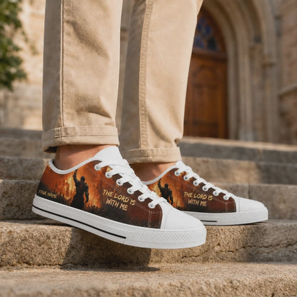Custom Name The Lord Is With Me Rustic Personalized Low Top Shoes