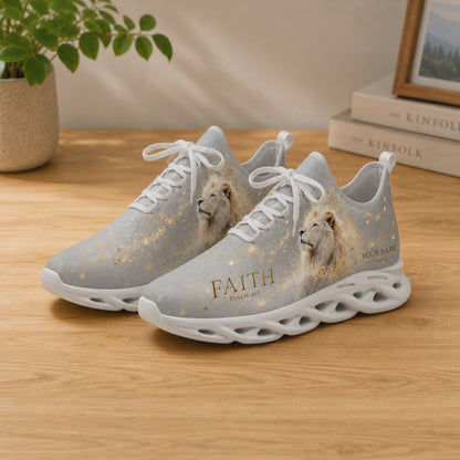 Custom Name Lion Of Faith Psalm 46 1 Max Soul Shoes