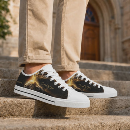 Custom Name Covered By Grace Lamb Vintage Personalized Low Top Shoes