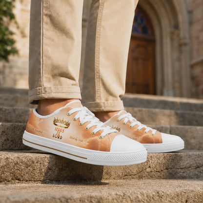 Custom Name Jesus Is Lord Custom Low Top Canvas Shoes