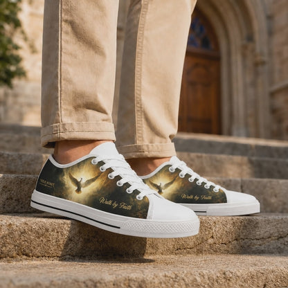 Custom Name Walk By Faith Graphic Low Top Shoes 3
