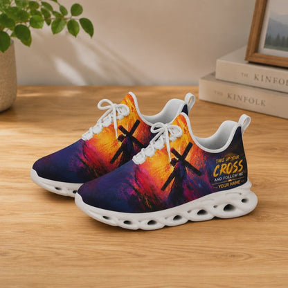 Custom Name Take Up Your Cross And Follow Me Max Soul Shoes