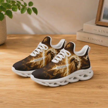 Custom Name Lion Of Judah And Dove Max Soul Shoes