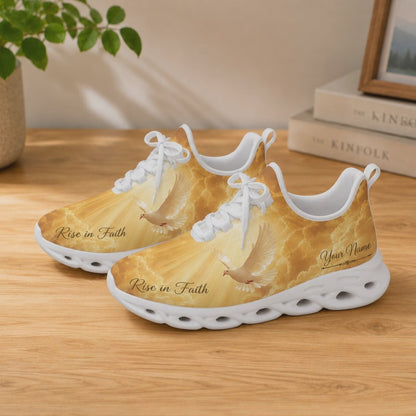 Custom Name Rise In Faith Radiant Sunbeam Dove Max Soul Shoes