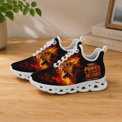 Custom Name Power In The Name Of Jesus Lion Max Soul Shoes