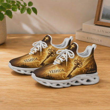 Custom Name Yeshua Holy Key Golden Max Soul Shoes