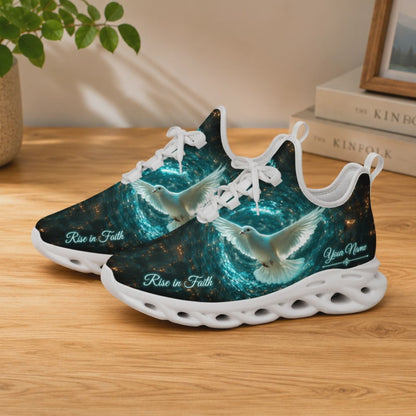 Custom Name Rise In Faith Celestial Vortex Dove Max Soul Shoes