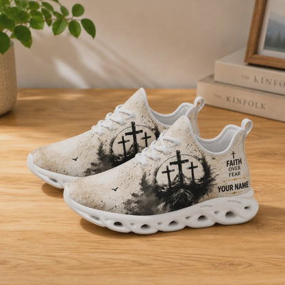 Custom Name Faith Over Fear Max Soul Shoes