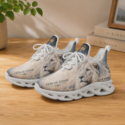 Custom Name Lion Of Judah White Lion Max Soul Shoes