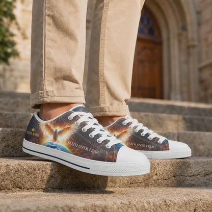 Custom Name Faith Over Fear Quote Classic Low Top Shoes