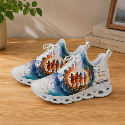 Custom Name He Is With Us In The Fire Max Soul Shoes