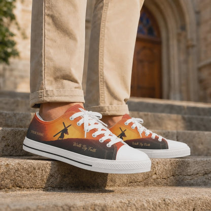 Custom Name Walk By Faith Shoes Graphic Low Top Shoes 2