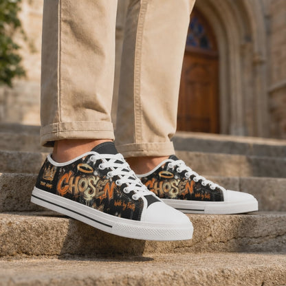 Custom Name Chosen Graffiti Text Graphic Personalized Low Top Shoes