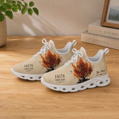 Custom Name Faith Over Fear Burning Tree Max Soul Shoes