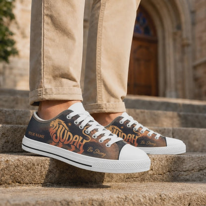 Custom Name Judah Lion Design Graphic Custom Low Top Shoes