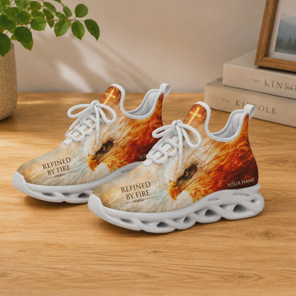 Custom Name Refined By Fire Eagle Face Max Soul Shoes