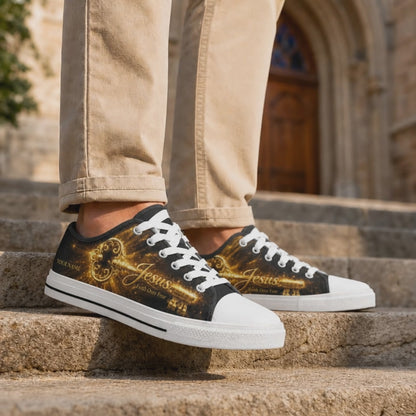 Custom Name Jesus Faith Over Fear Classic Custom Low Top Shoes