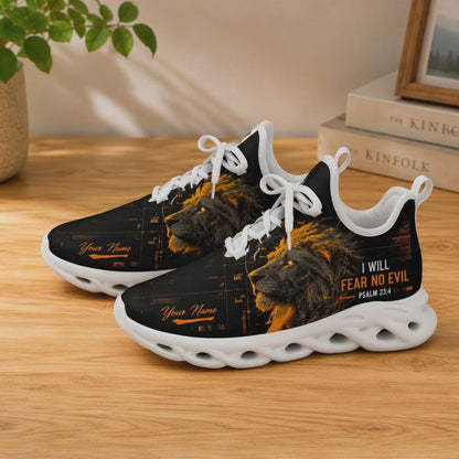 Custom Name Psalm 23 4 Fear No Evil Lion Max Soul Shoes