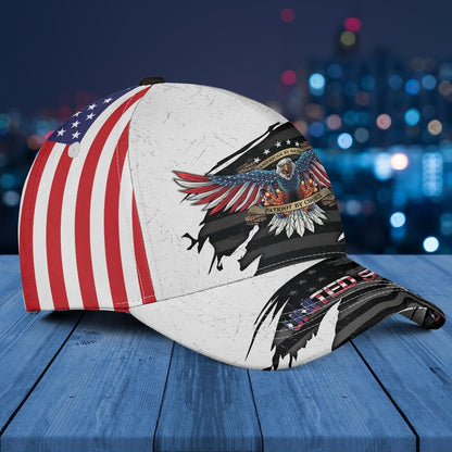 U.S Patriotic Eagle Custom Name All Over Print Baseball Cap - Christian Hats For Men Women