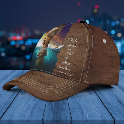 He Reached Down From On High 2 Samuel 2217 Christian Baseball Cap - Christian Hats for Men and Women