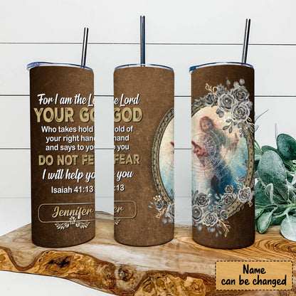 For I Am The Lord Your God - Personalized Tumbler - Stainless Steel Tumbler - 20oz Skinny Tumbler - Tumbler For Cold Drinks - Ciaocustom
