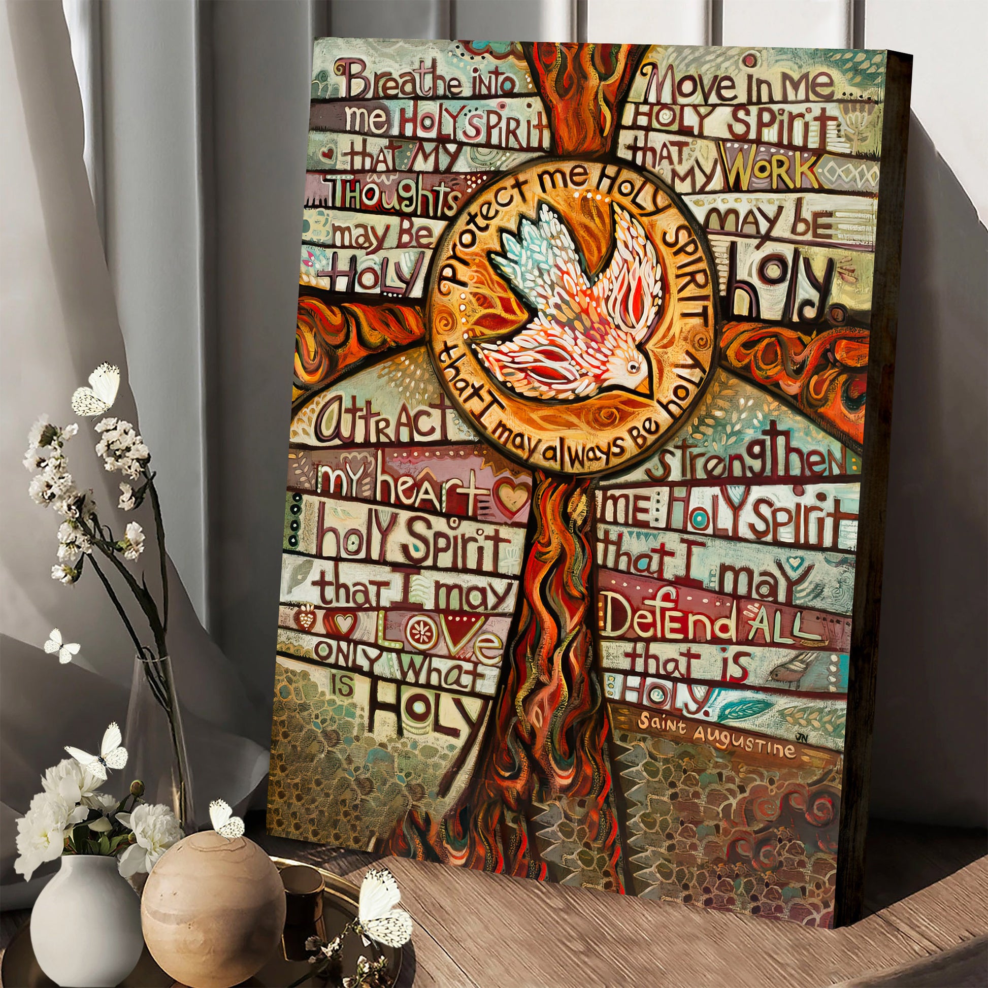 Holy Spirit Prayer Canvas Poster - Christian Canvas Wall Art