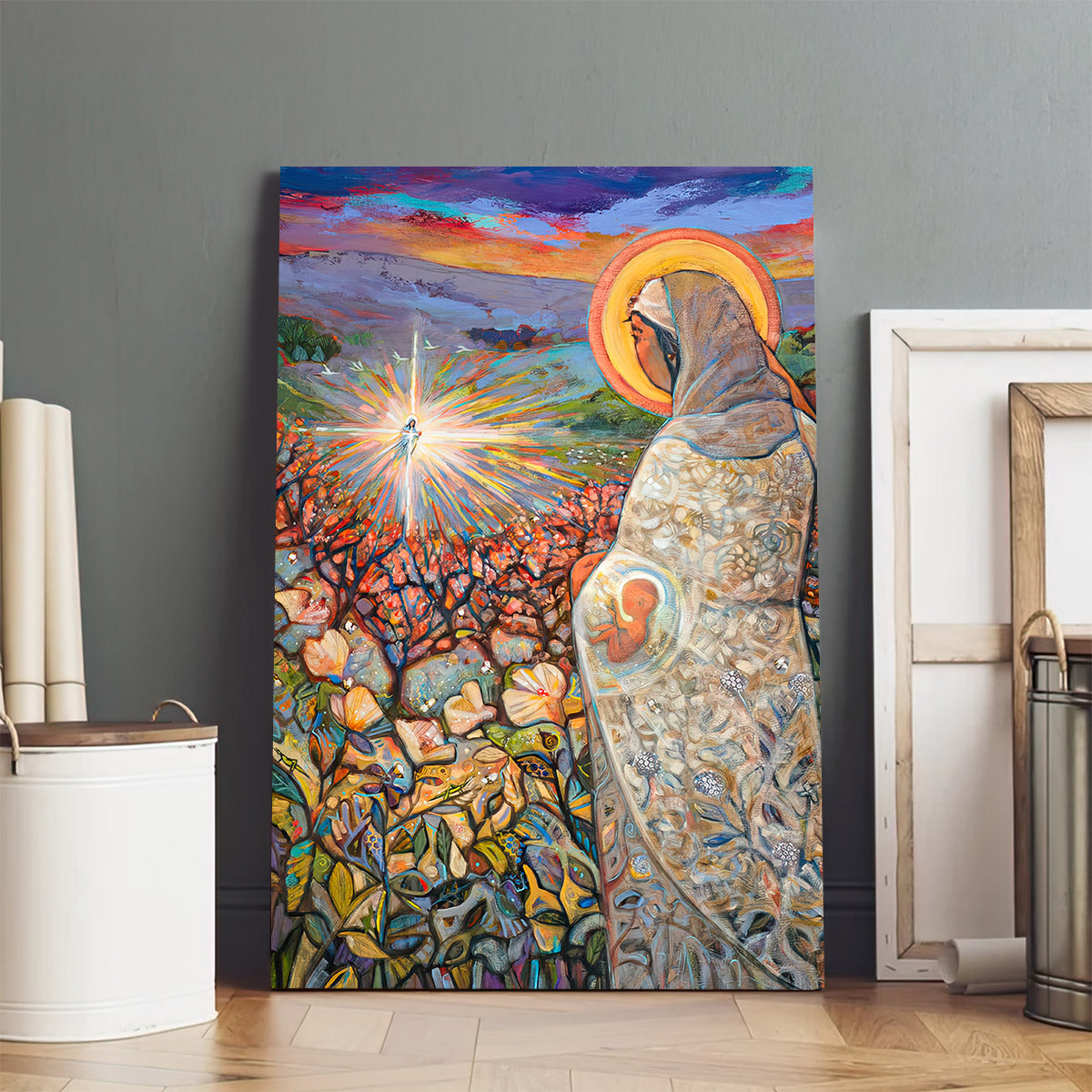 The Visitation of Mary and Elizabeth Canvas - Religious Posters - Ciaocustom