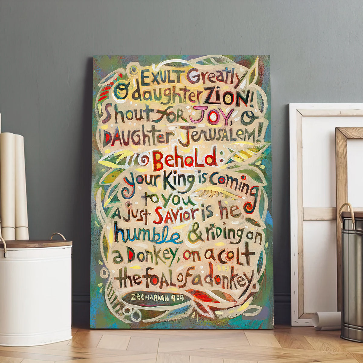 Zechariah 9:9 Exult Greatly Daughter Zion Canvas - Ciaocustom