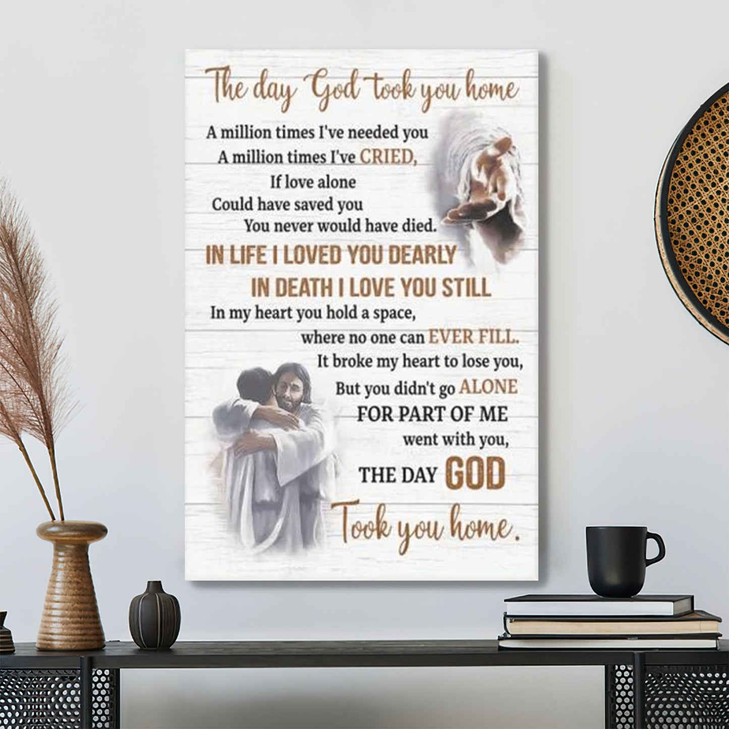 The Day God Took You Home - Jesus Canvas Wall Art - Bible Verse Canvas - Christian Canvas Wall Art - Ciaocustom