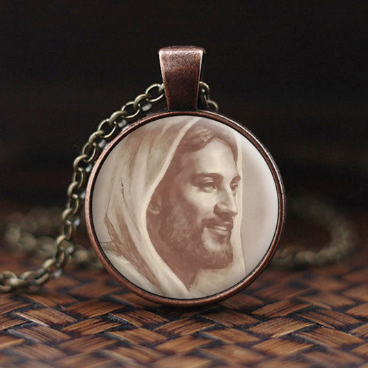 God Laughs - Jesus Christ Necklace - Religious Necklace -  Jesus Pendant - Ciaocustom