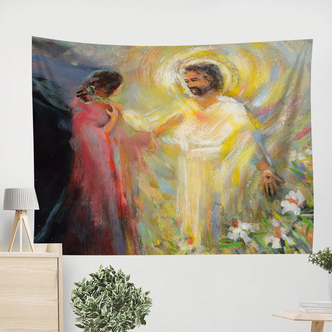 Whom Are You Looking For Wall Tapestry - Christian Tapestry - Ciaocustom