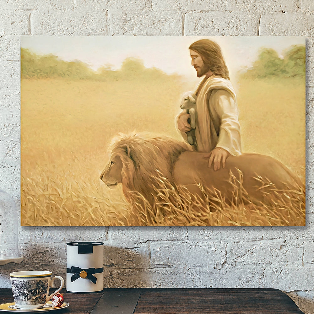 Lion - Jesus Christ Poster 9 - Jesus Poster - Jesus Canvas Wall Art - Bible Verse Canvas Wall Art - Scripture Canvas - Ciaocustom