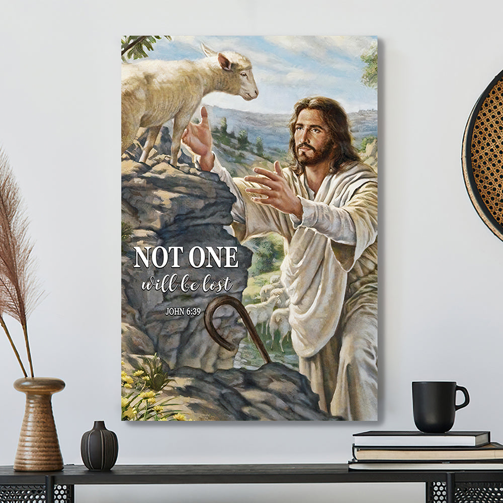 Scripture Canvas Wall Art - Christian Canvas Art - Not One Will Be Lost Canvas Poster - Ciaocustom