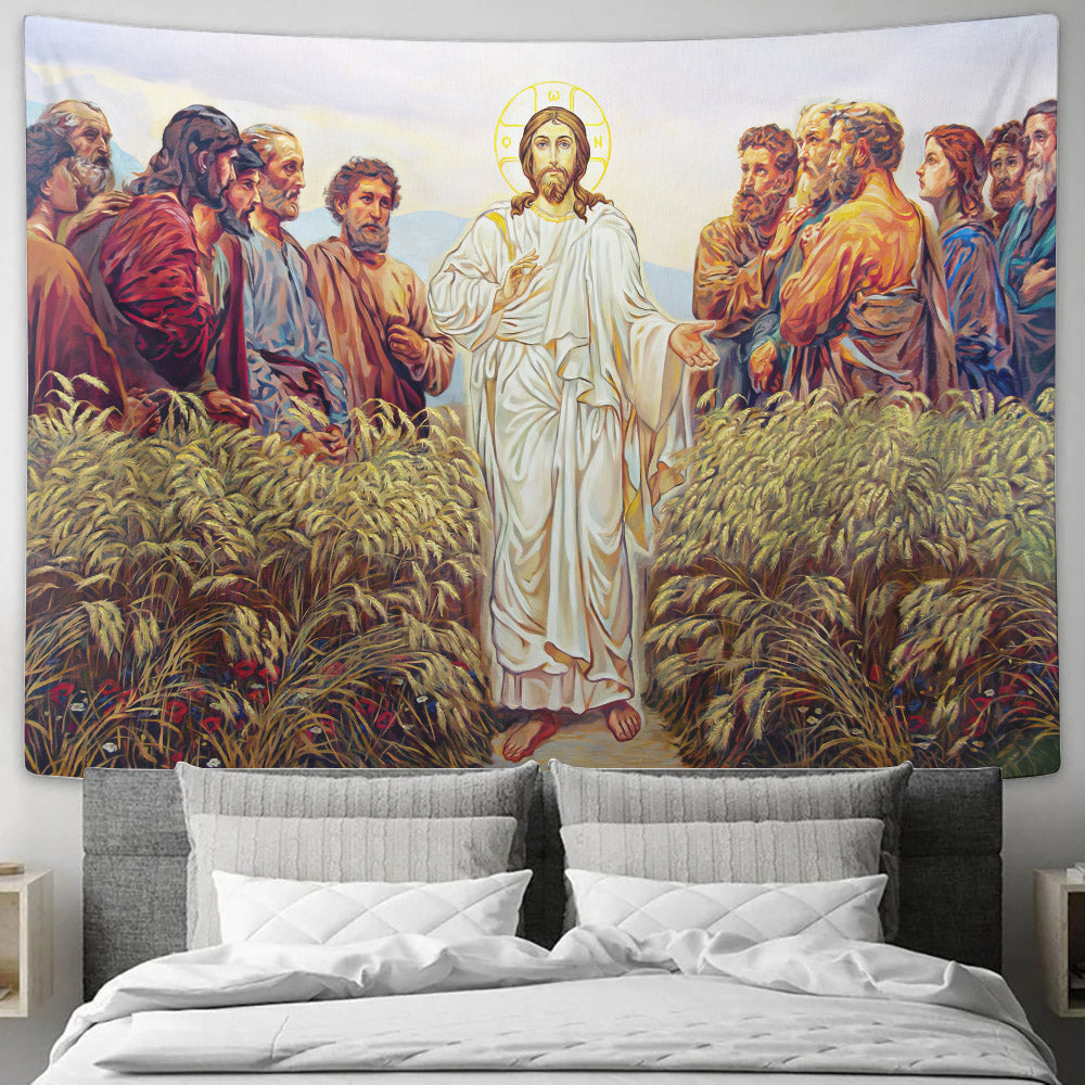 Jesus Biblical Tapestries - Religious Wall Decor - Christian Wall Tapestry - Ciaocustom