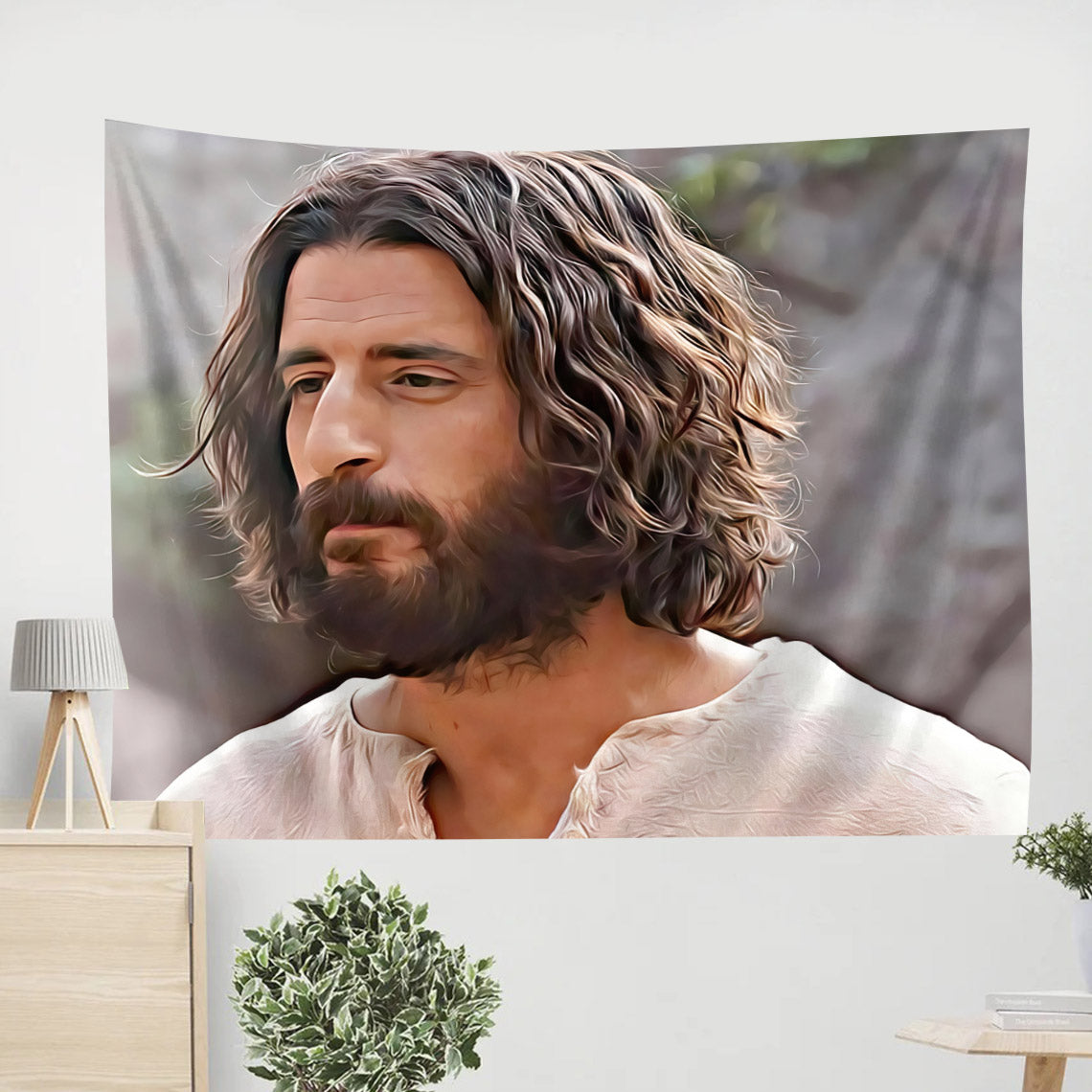 Tapestry Wall Hanging - Christian Wall Art - Jesus Christ Tapestry Wall Art - Ciaocustom