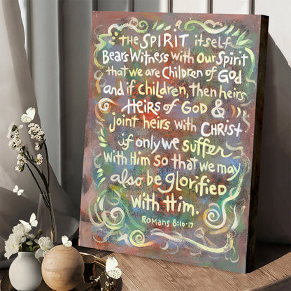 Romans 8 We Are Children Of God Canvas - Catholic Posters - Ciaocustom
