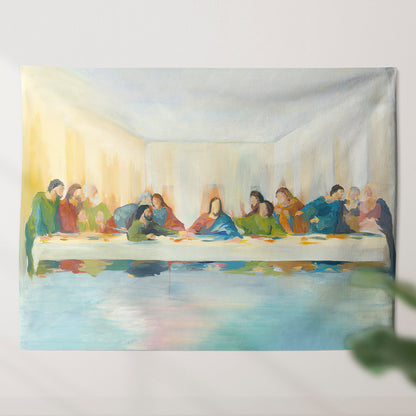 Last Supper Jesus Painting Tapestry - Christian Tapestry - Jesus Wall Tapestry - Religious Tapestry Wall Hangings - Bible Verse Tapestry - Ciaocustom