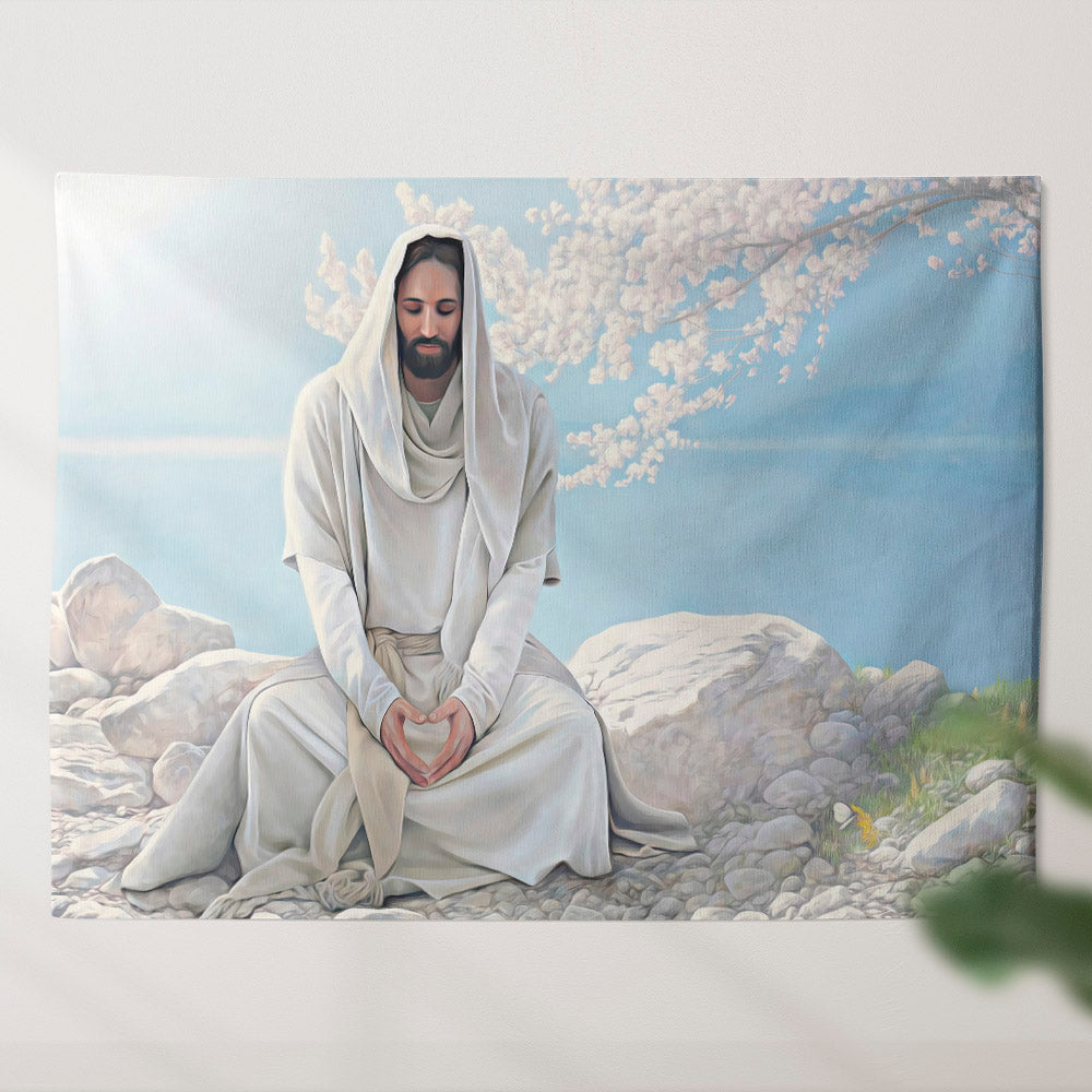 As I Have Loved You - Jesus Tapestry - Jesus Prayer - God Tapestry - Christian Tapestry - Religious Tapestry Wall Hanging- Christian Gift - Ciaocustom