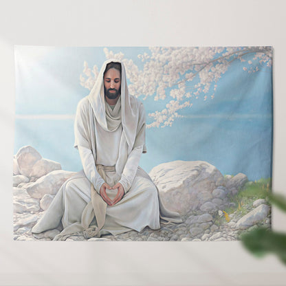 As I Have Loved You - Jesus Tapestry - Jesus Prayer - God Tapestry - Christian Tapestry - Religious Tapestry Wall Hanging- Christian Gift - Ciaocustom