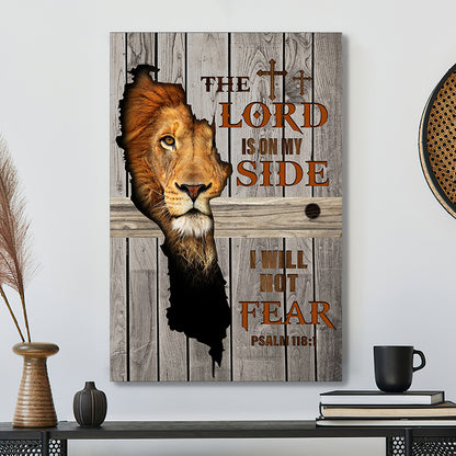 Lion Canvas Poster - Bible Verse Wall Art Canvas - Scripture Canvas - The Lord Is On My Side Canvas Poster - Ciaocustom