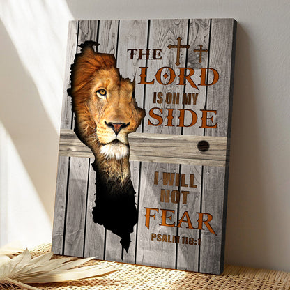 Lion Canvas Poster - Bible Verse Wall Art Canvas - Scripture Canvas - The Lord Is On My Side Canvas Poster - Ciaocustom