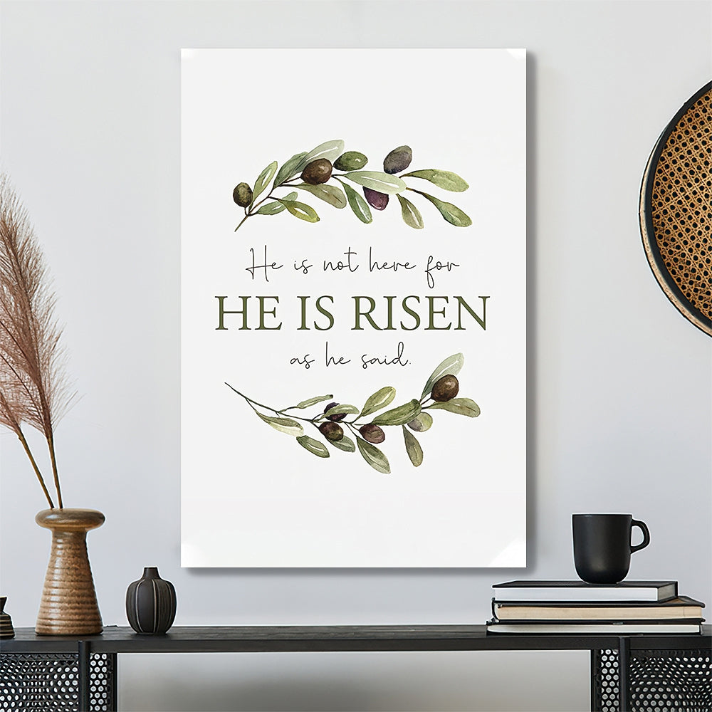 He is Not Here, He is Risen - Empty Tomb Wall Art - Easter Canvas - Easter Decor - Easter Art - Christian Canvas - Jesus Home Decor - Ciaocustom